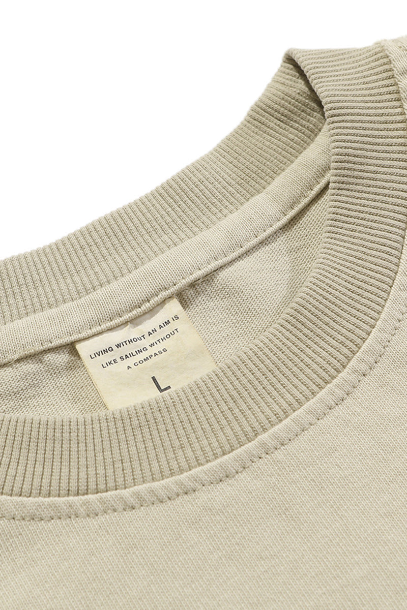 Unisex Heavyweight Retro Long Sleeve Tee: Washed Vintage Loose Fit