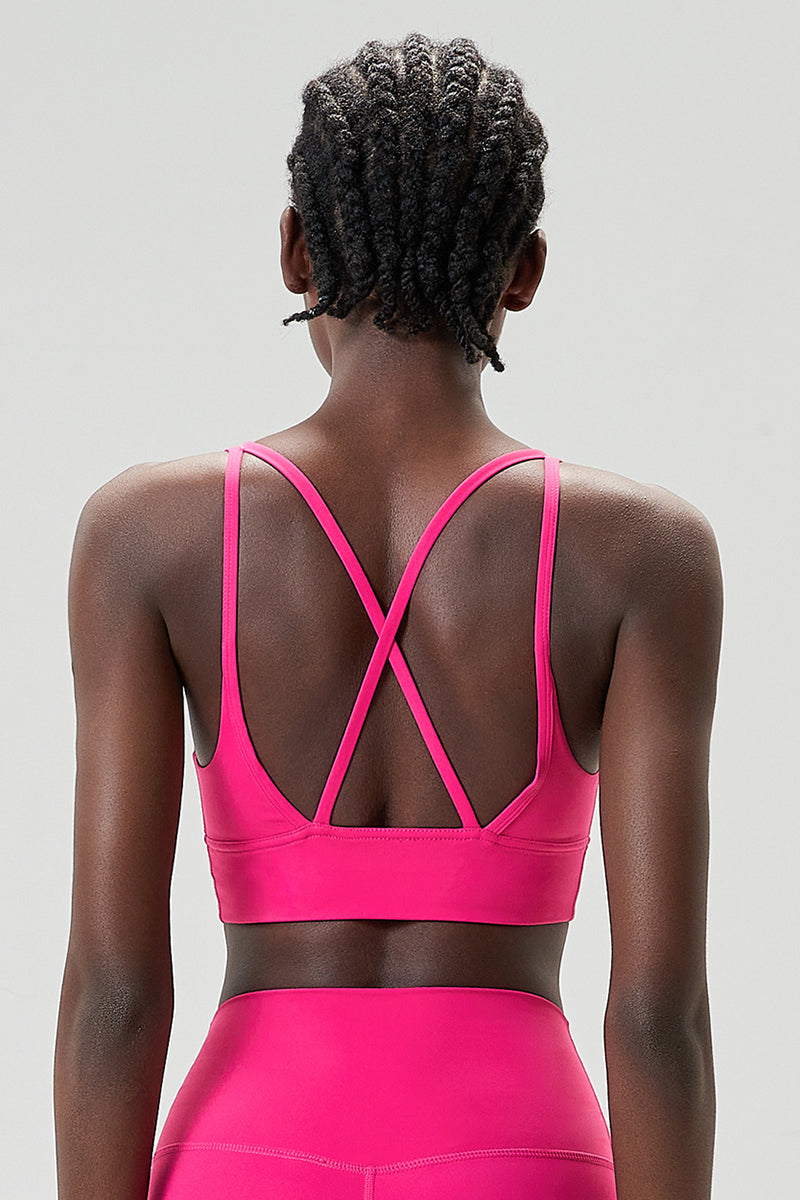 Back cross sports bra
