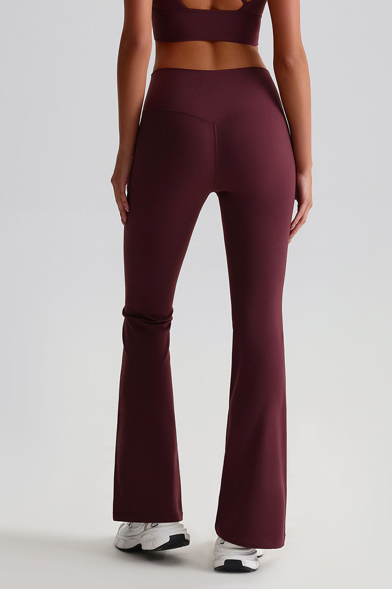 Women High Waisted Flared Butt-Lifting Naked Sensation Yoga Pants