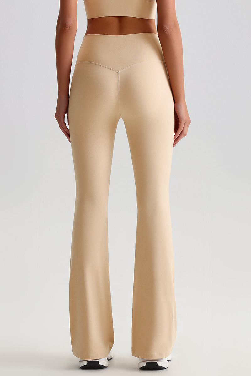 Women High Waisted Flared Butt-Lifting Naked Sensation Yoga Pants