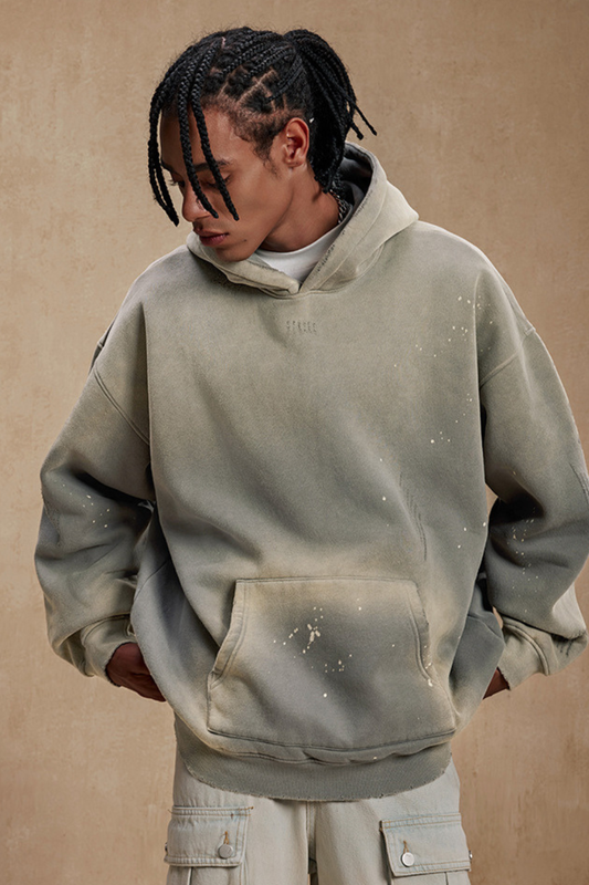Retro-style hooded sweatshirt