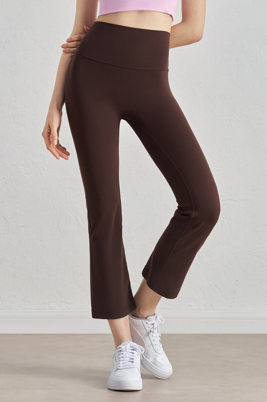 Women's Athletic Lycra High Stretch Naked Feel Flared Pants