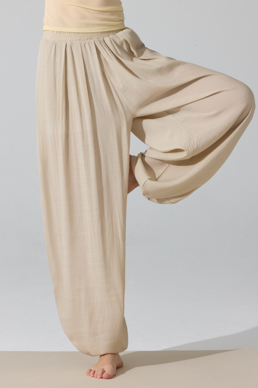 Women's Lightweight Elastic Waist Loose Fit Harem Casual Pants