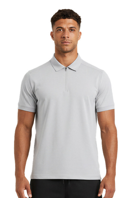 Men's Sun Protection Half-Zip Polo Collar Tennis T-Shirt