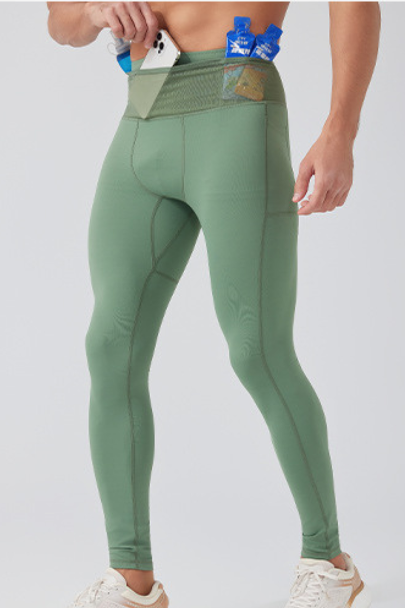 Men's Multi-Pocket Quick Dry Sports Running Leggings