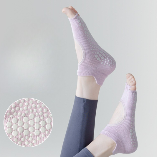 Women's Athletic Non-Slip Open-Toe Yoga Pilates Socks