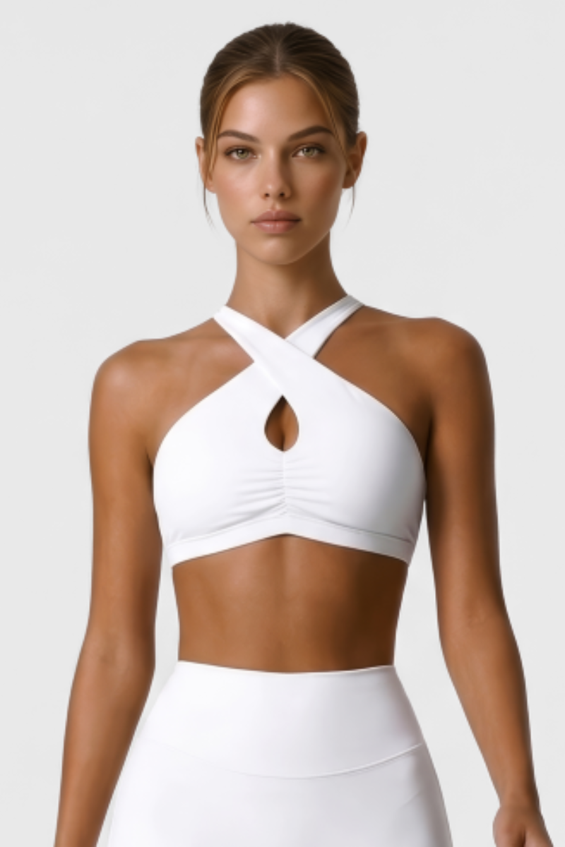 Women's Halterneck Cross Strap Multi-Back Sports Yoga Bra
