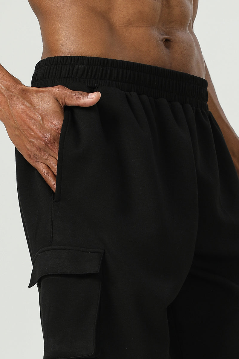 Men Running Training Four-Way Stretch Quick-Dry Reflective Casual Fitness Mid-Length Shorts