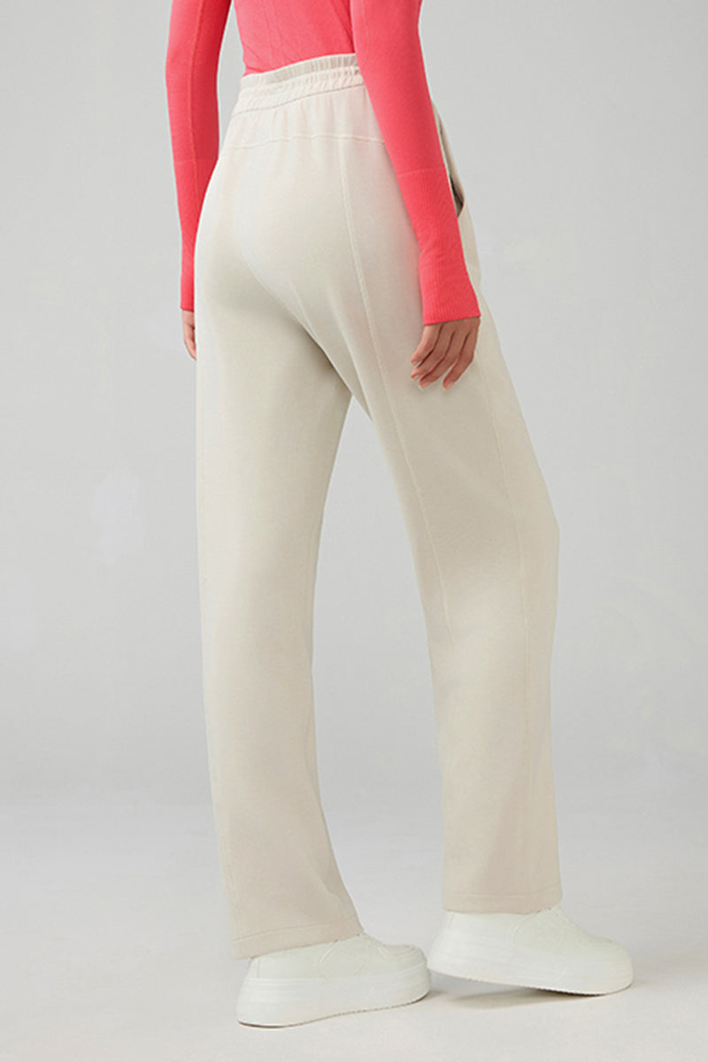 Women Loose Straight Leg Air Layer Yoga Running Sport Sweatpants High Elastic Wide-Leg Workout Pants