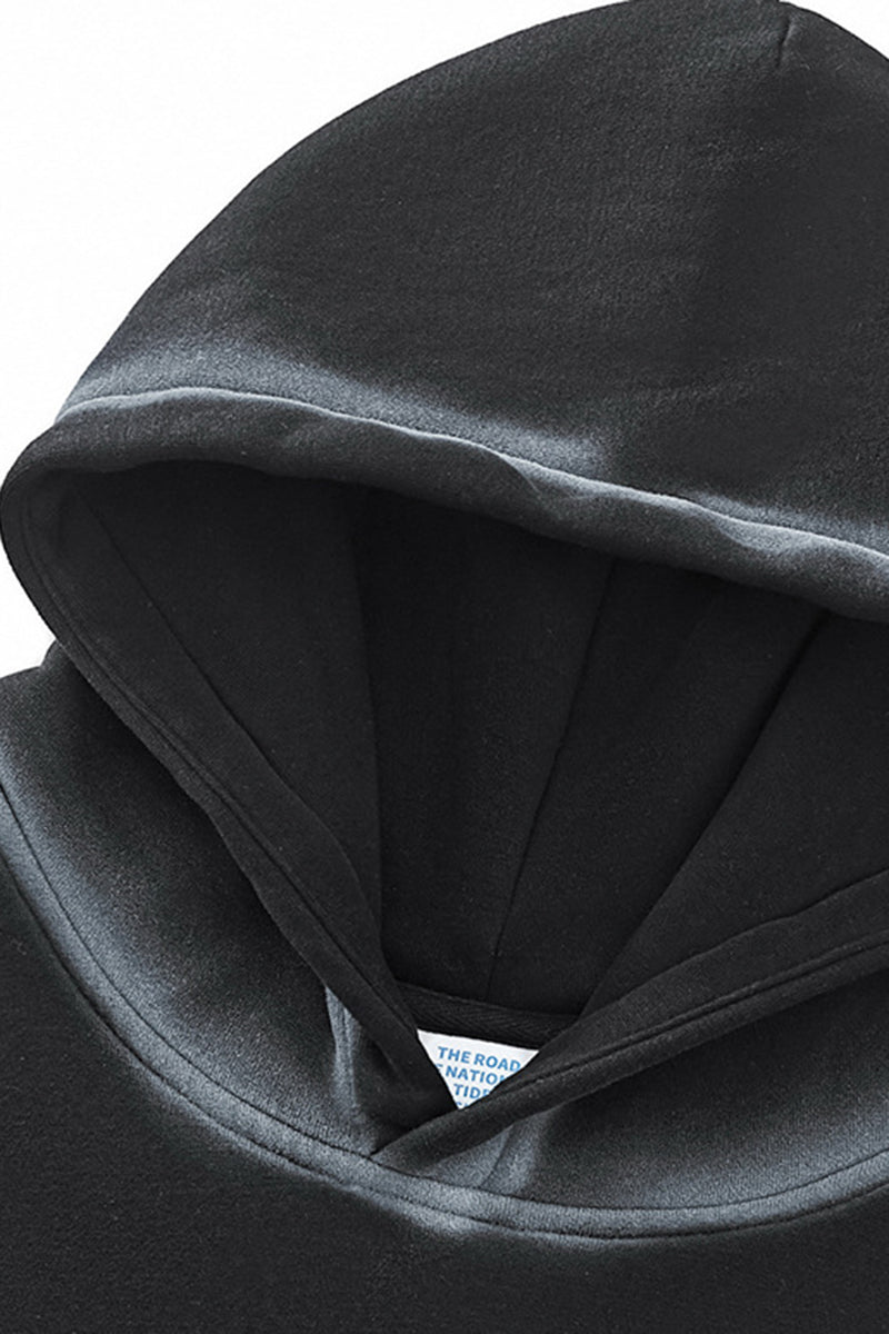 Unisex Vintage Fleece Washed Hoodie