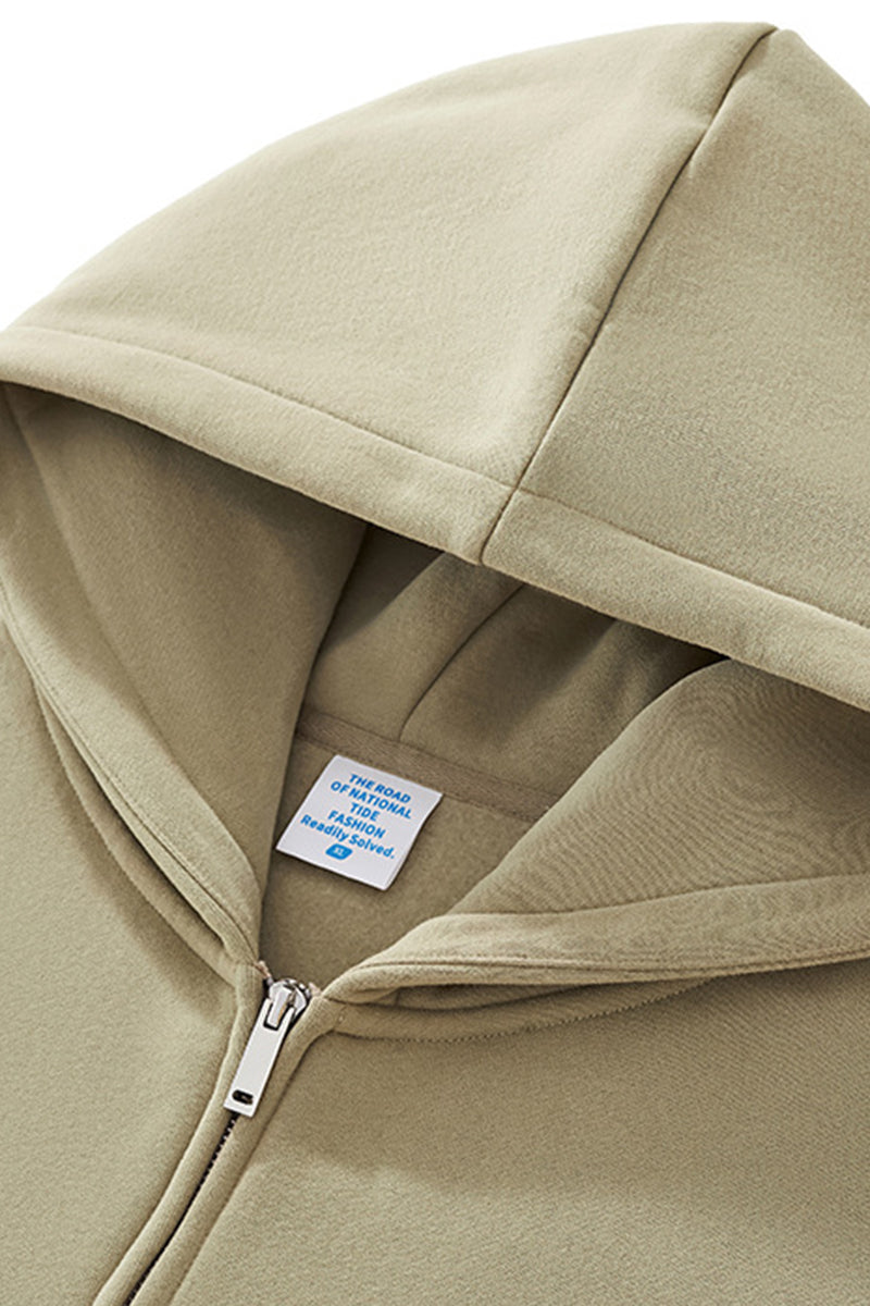 Unisex Basic Fleece Double-Zip Hoodie And Pants