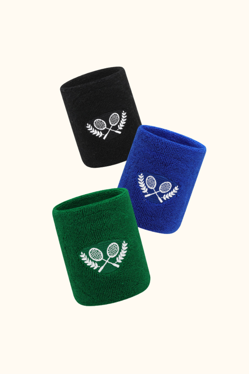Sports Embroidered Sweat Absorbent Tennis Wristbands
