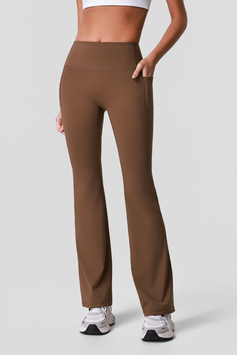 Women's Athletic Side Pocket Hip-Lifting Yoga Flare Pant