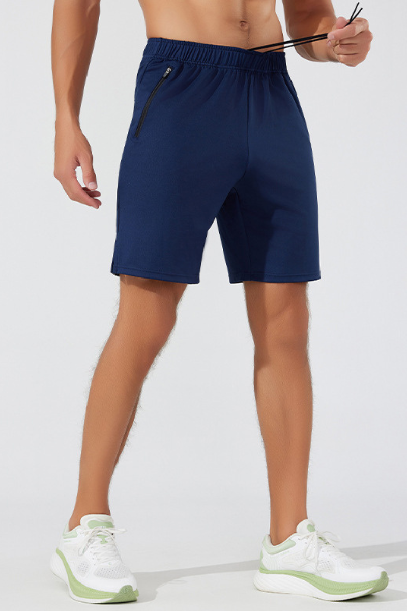 Men's Reflective Stripe Multi-Purpose Pockets Sport Shorts
