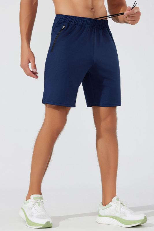 Men's Reflective Stripe Multi-Purpose Pockets Sport Shorts