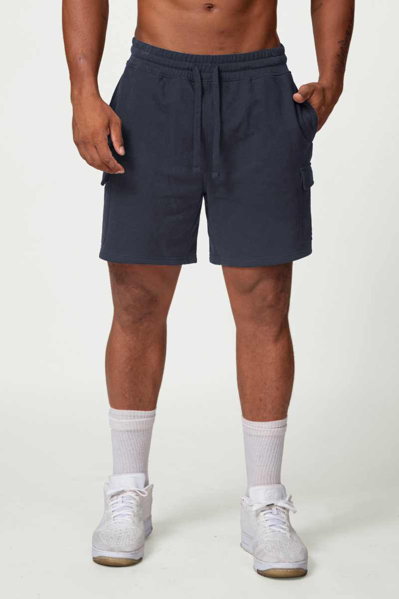 Men's Drawstring Side Pocket Solid Sports Shorts
