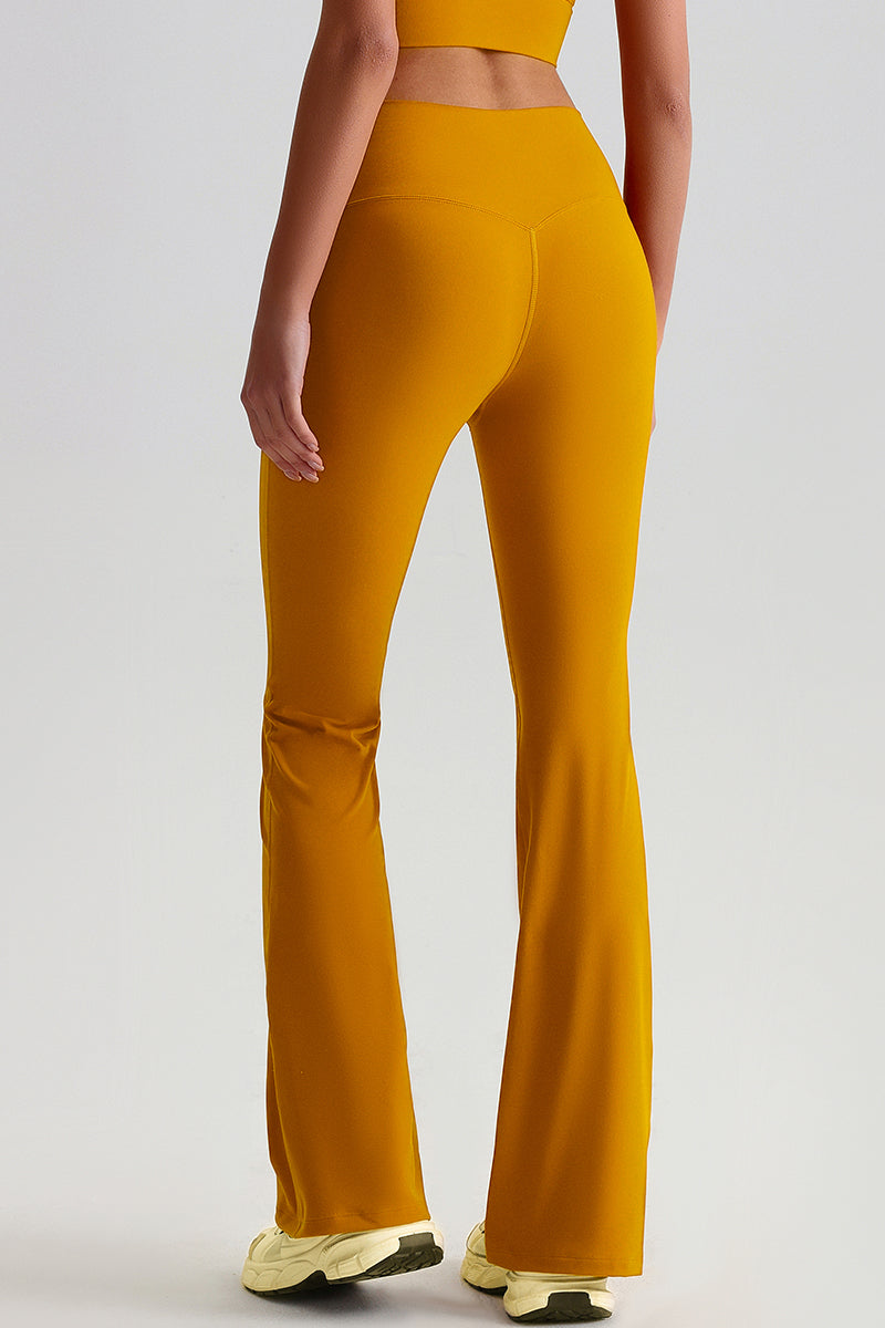 Women High Waisted Flared Butt-Lifting Naked Sensation Yoga Pants