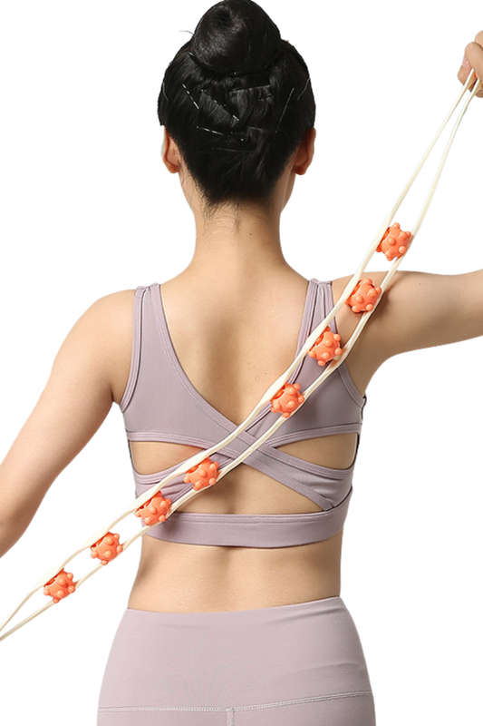 Non-Slip Handle Handle Spiky Fascia Roller Back Massager