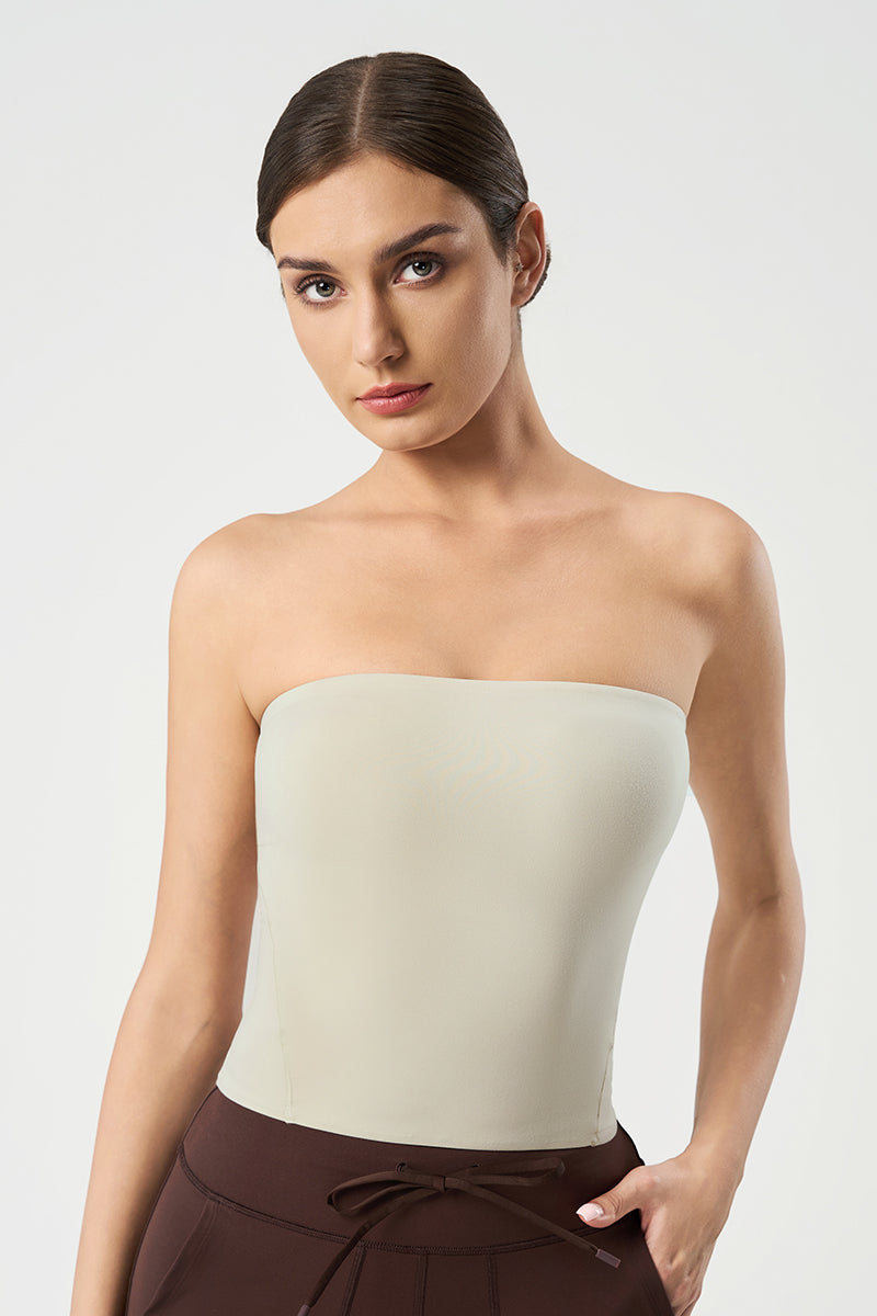 Women Backless Strapless Quick-Dry Sporty Contour Yoga Tank Top
