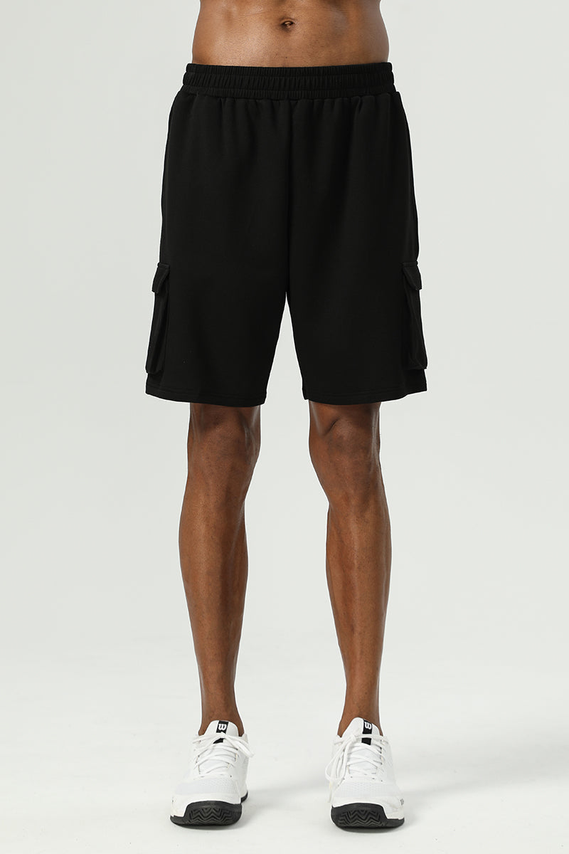Men Airy Rayon Multi-Pocket Loose-Fit Stretch Quick-Dry Basketball Gym Fitness Running Athletic Shorts
