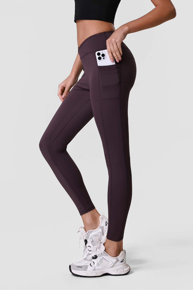 Women's Athletic Side Pocket V-waist Yoga Leggings