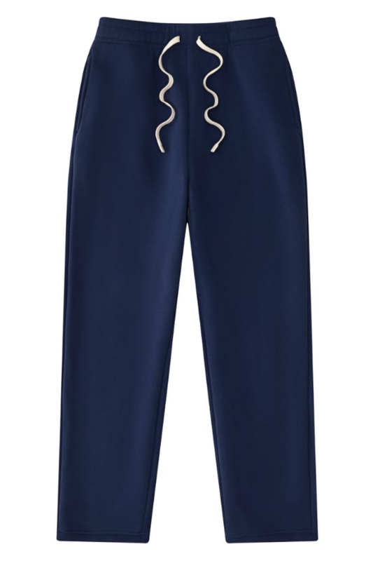 Unisex Fall Fleece Drawstring Straight Leg Casual Sweatpants