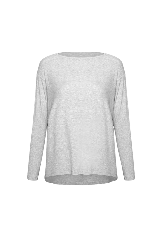 Modal turtle-back long-sleeved top