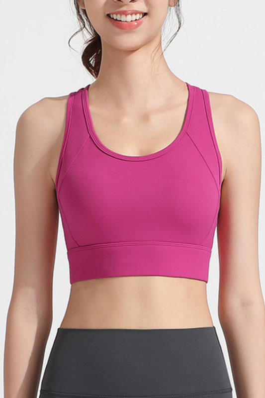 Women's Back Mesh Panel High Support Antibacterial Sport Bra