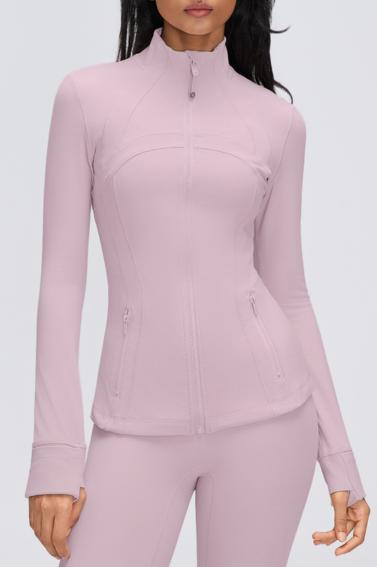 Women's Fall Stand Collar Slim Fit Breathable Sports Jacket