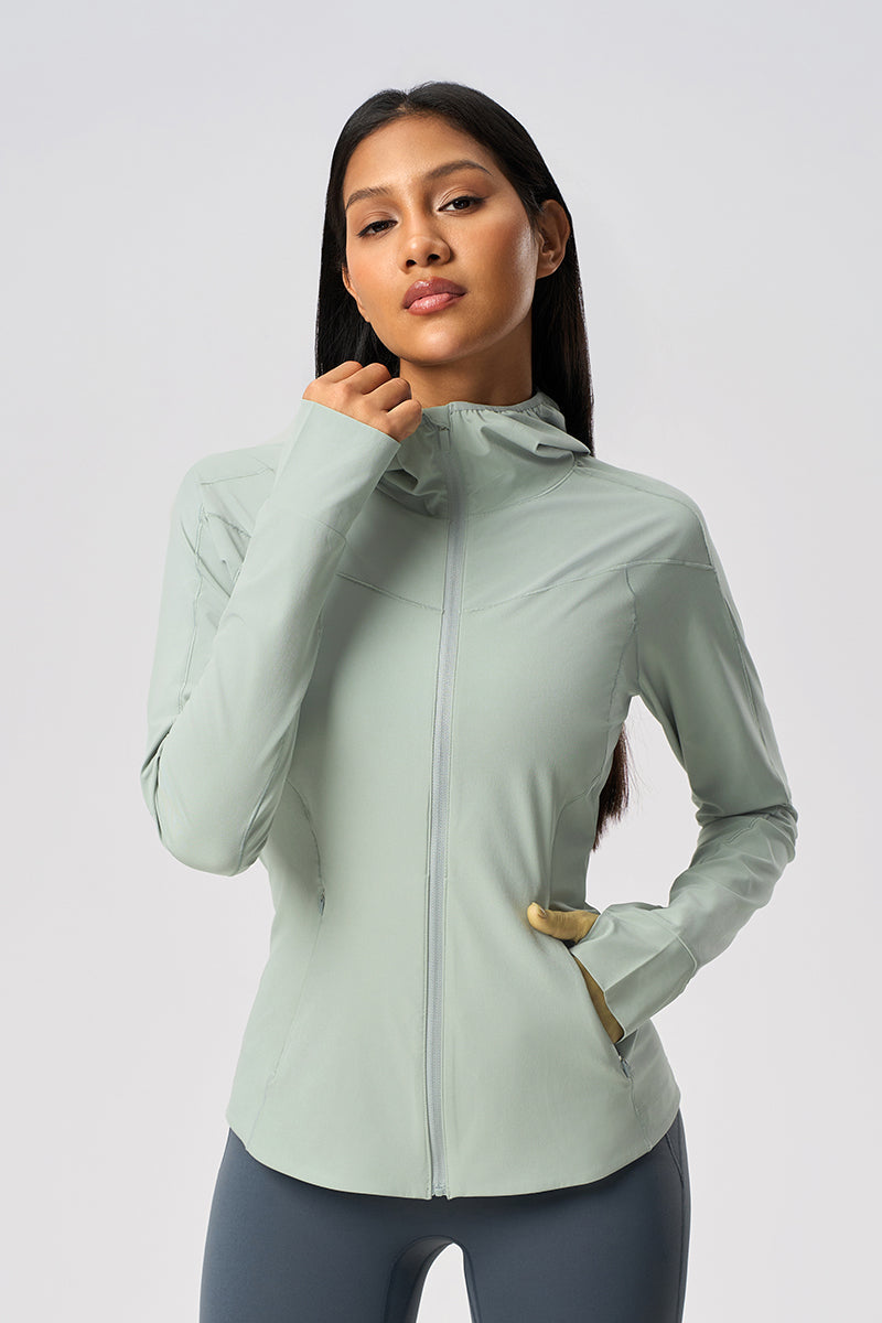 Women Upf50+ Ice-Touch Uv-Blocking Lightweight Outdoor Sunscreen Jacket