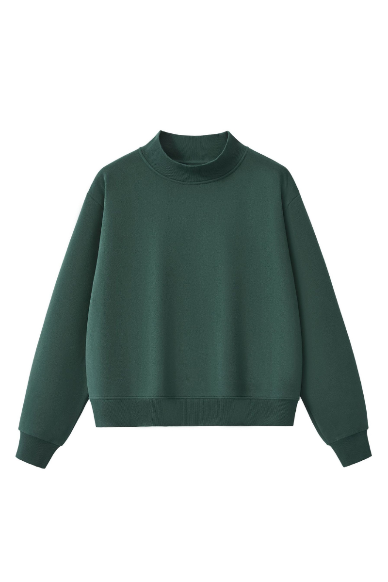 Unisex Cozy Fleece Mock Neck Sweatshirt