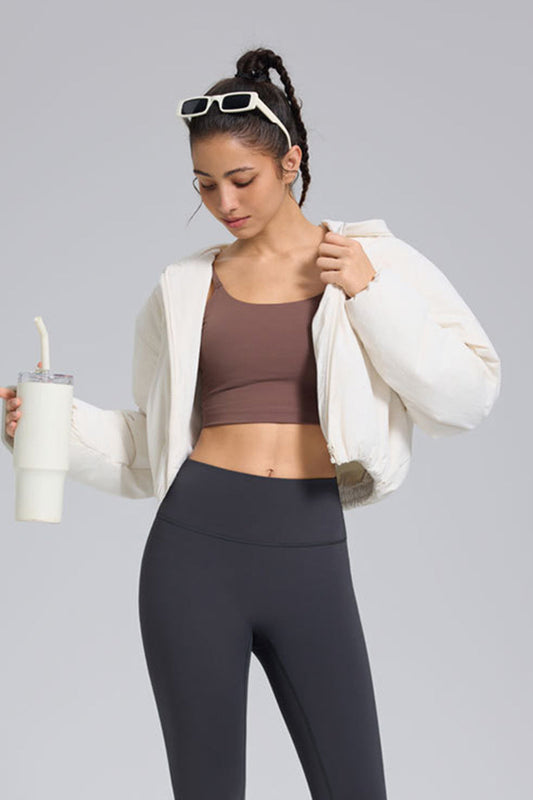 Women Hooded Fleece Casual Sport Jacket