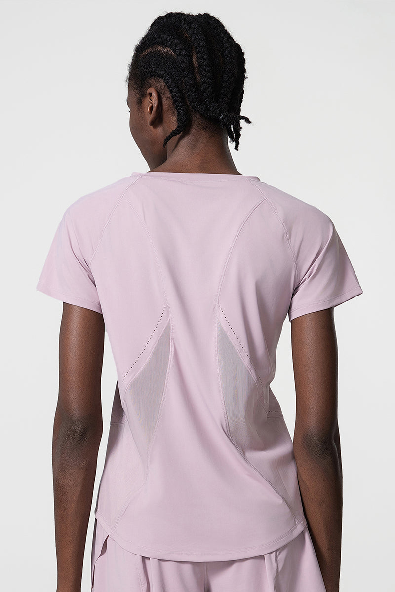 Women's Loose Mesh Patchwork Sports T-Shirt