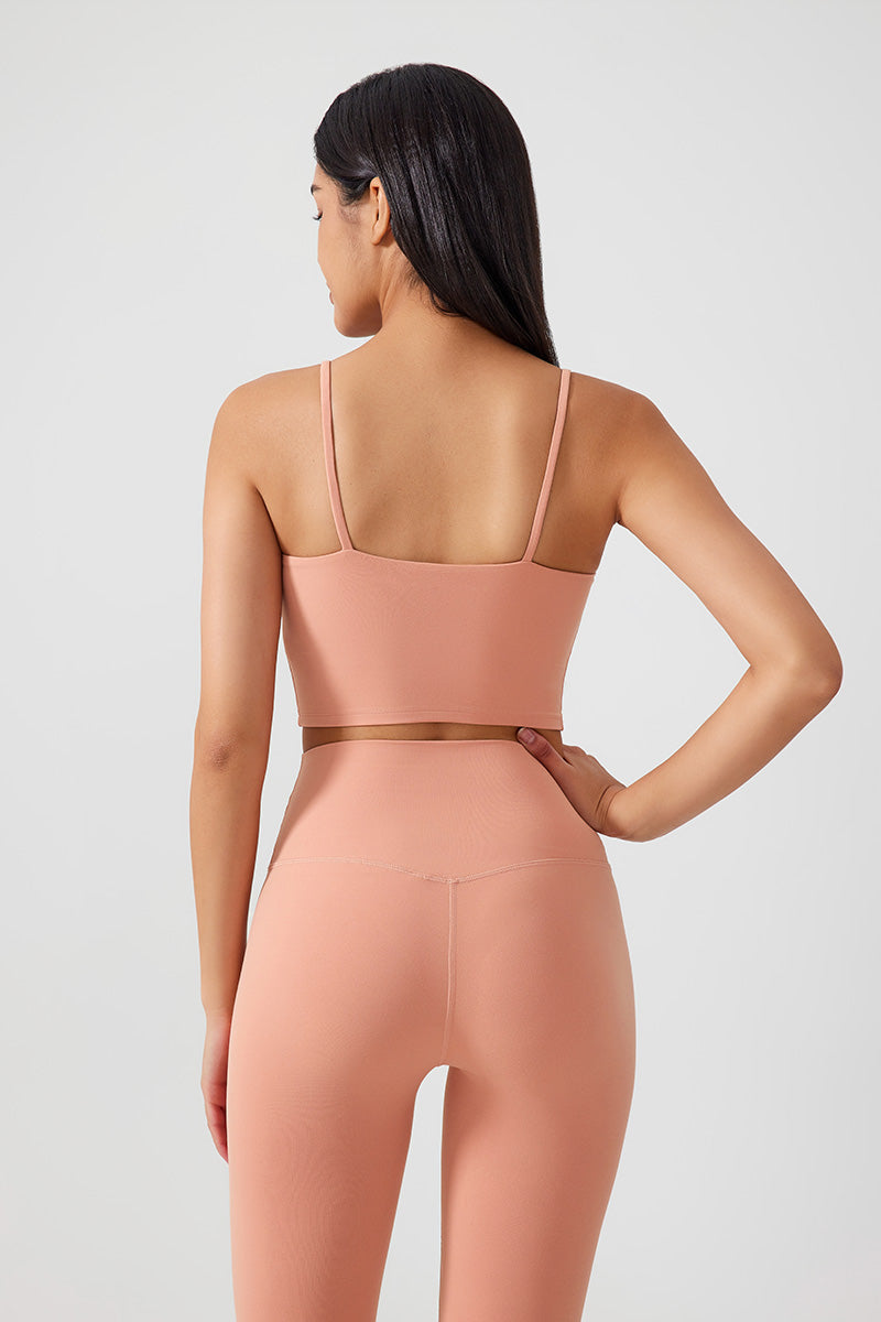 Women Gathering Anti-Shock One Cup Back Fitness Yoga Exercise Camisole Top