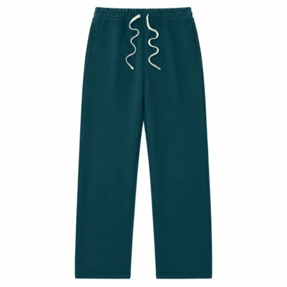Unisex Fall Fleece Drawstring Straight Leg Casual Sweatpants