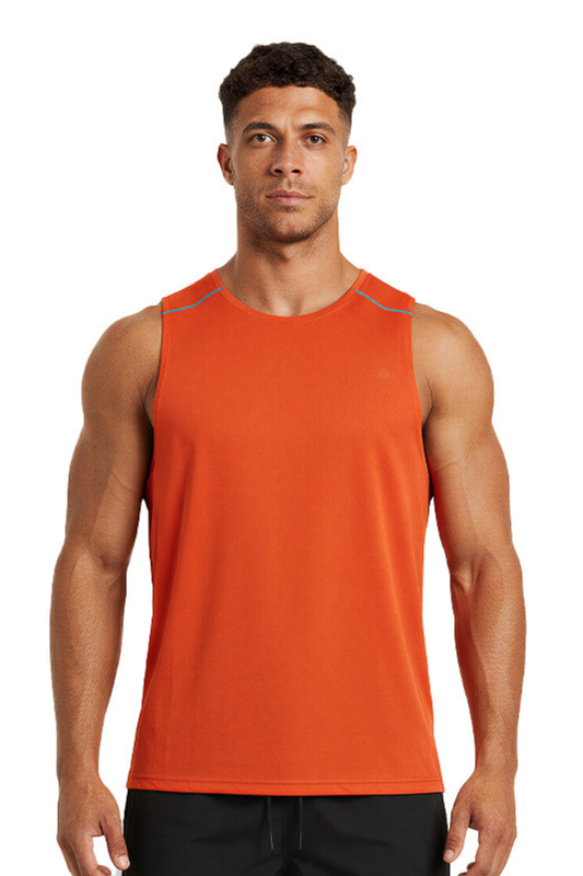 Men's Color Block Breathable Reflective Athletic Tank Top