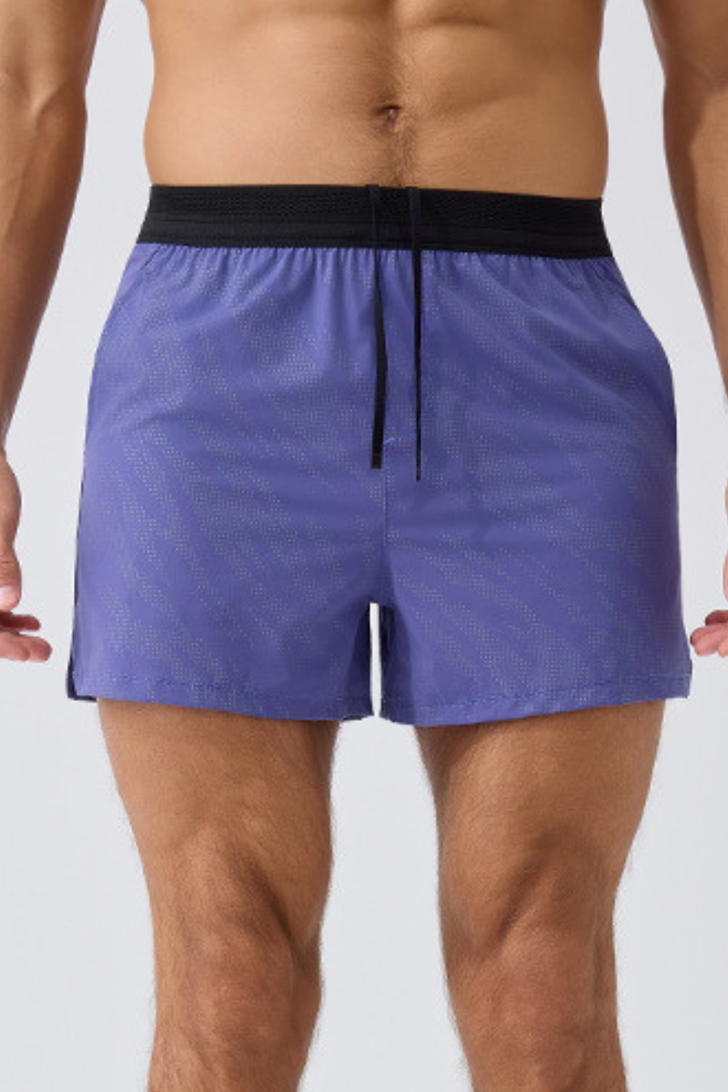 Men's Reflective Dot 2-in-1 Racing Running Shorts