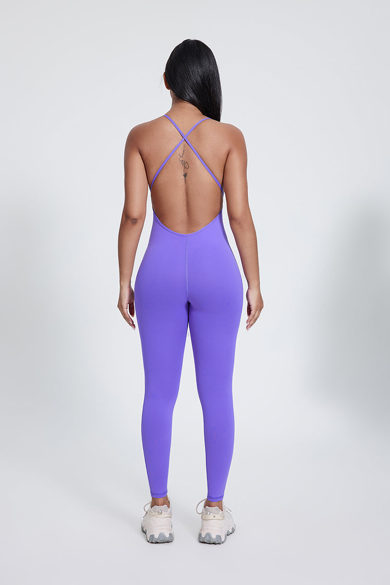 Women'S Cross-Leaky Back Yoga High-Elastic Bodysuit