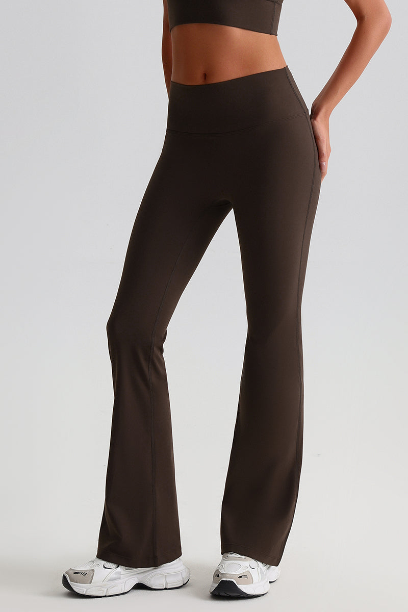 Women High Waisted Flared Butt-Lifting Naked Sensation Yoga Pants