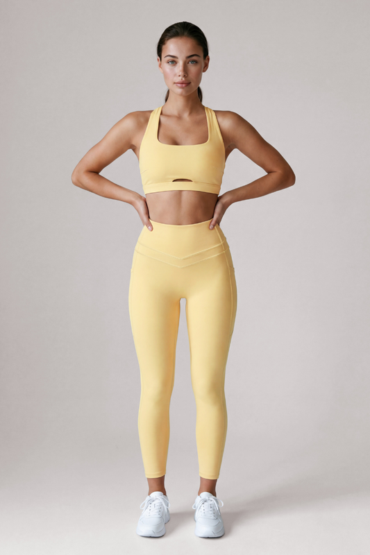 Women's Halter Cutout Back & Leggings 2Pcs Sports Yoga Set