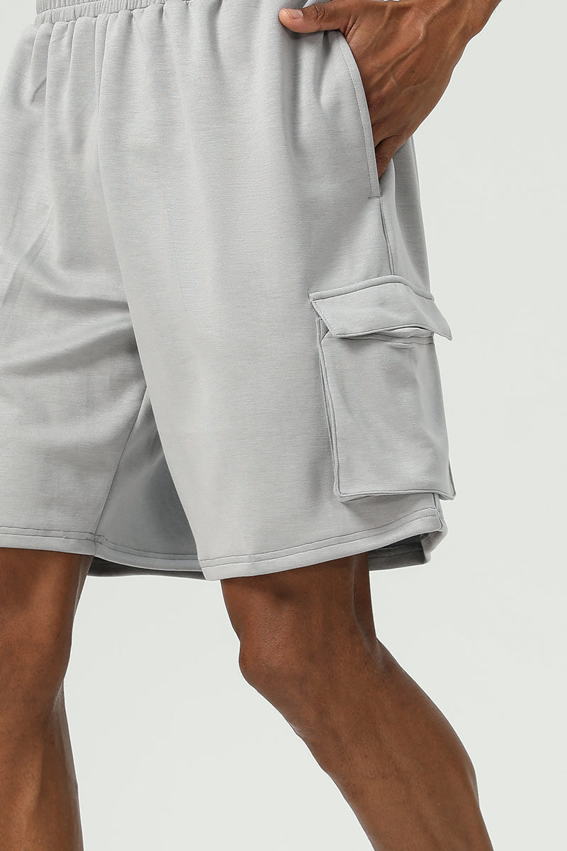 Men Airy Rayon Multi-Pocket Loose-Fit Stretch Quick-Dry Basketball Gym Fitness Running Athletic Shorts