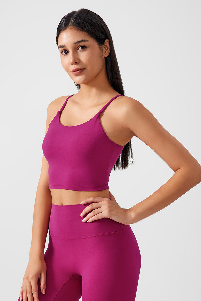 Women Gathering Anti-Shock One Cup Back Fitness Yoga Exercise Camisole Top