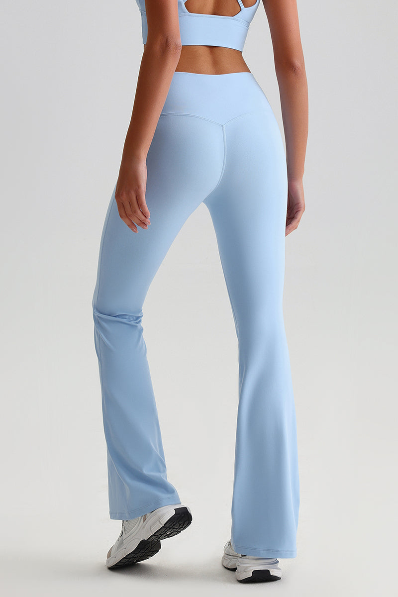 Women High Waisted Flared Butt-Lifting Naked Sensation Yoga Pants