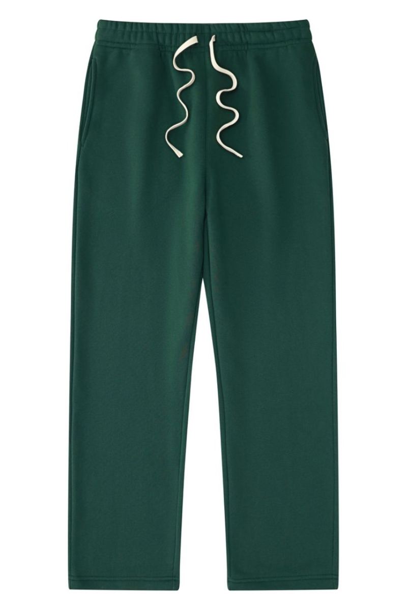 Unisex Fall Fleece Drawstring Straight Leg Casual Sweatpants
