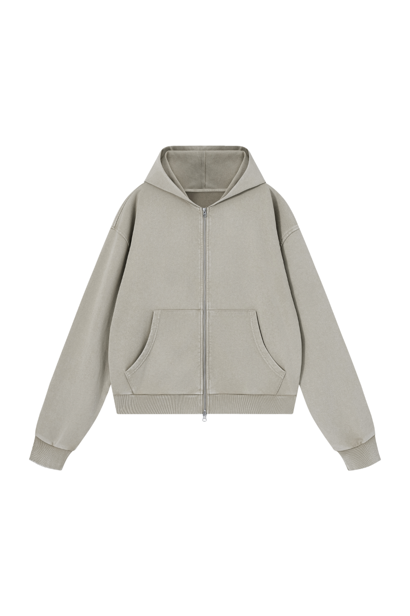 Men's Fall Washed Vintage Boxy  Comfort Color Hooded Jacket