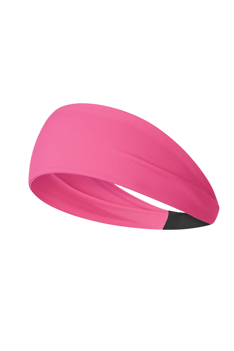 Women's exercise sweat-absorbing headband.