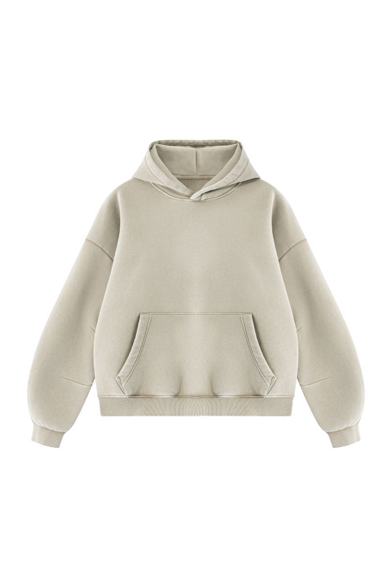 Unisex Fall Fleece Heavyweight Washed Drop Shoulder Hoodie