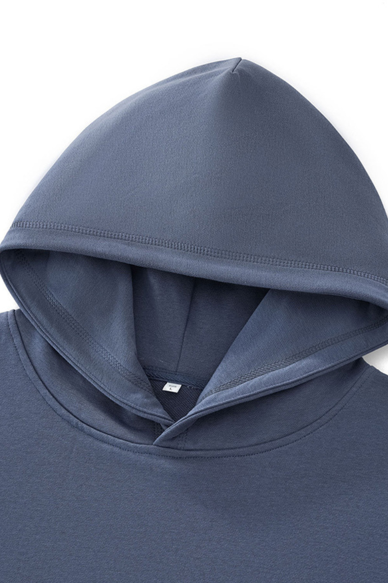 Unisex Fall Cropped Kangaroo Pocket Drop-Shoulder Hoodie