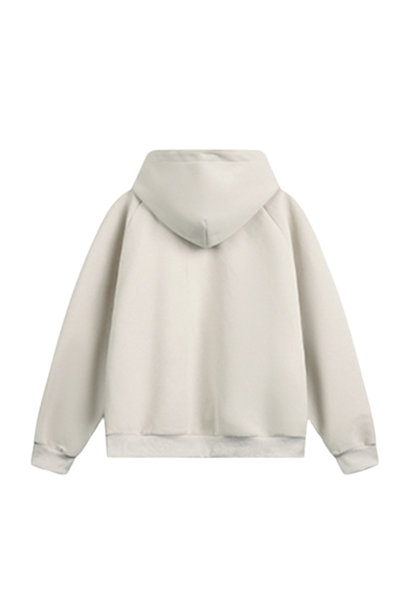 Unisex Fall/Winter Fleece-Lined Half-Zip Hooded Sweatshirt