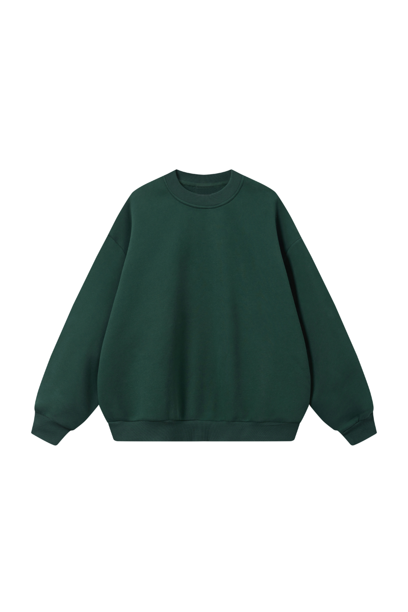 Unisex Fall Heavyweight Fleece Cropped Crew Neck Sweatshirt